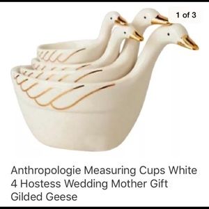 Anthropologie Gold Goose Measuring Cup Set